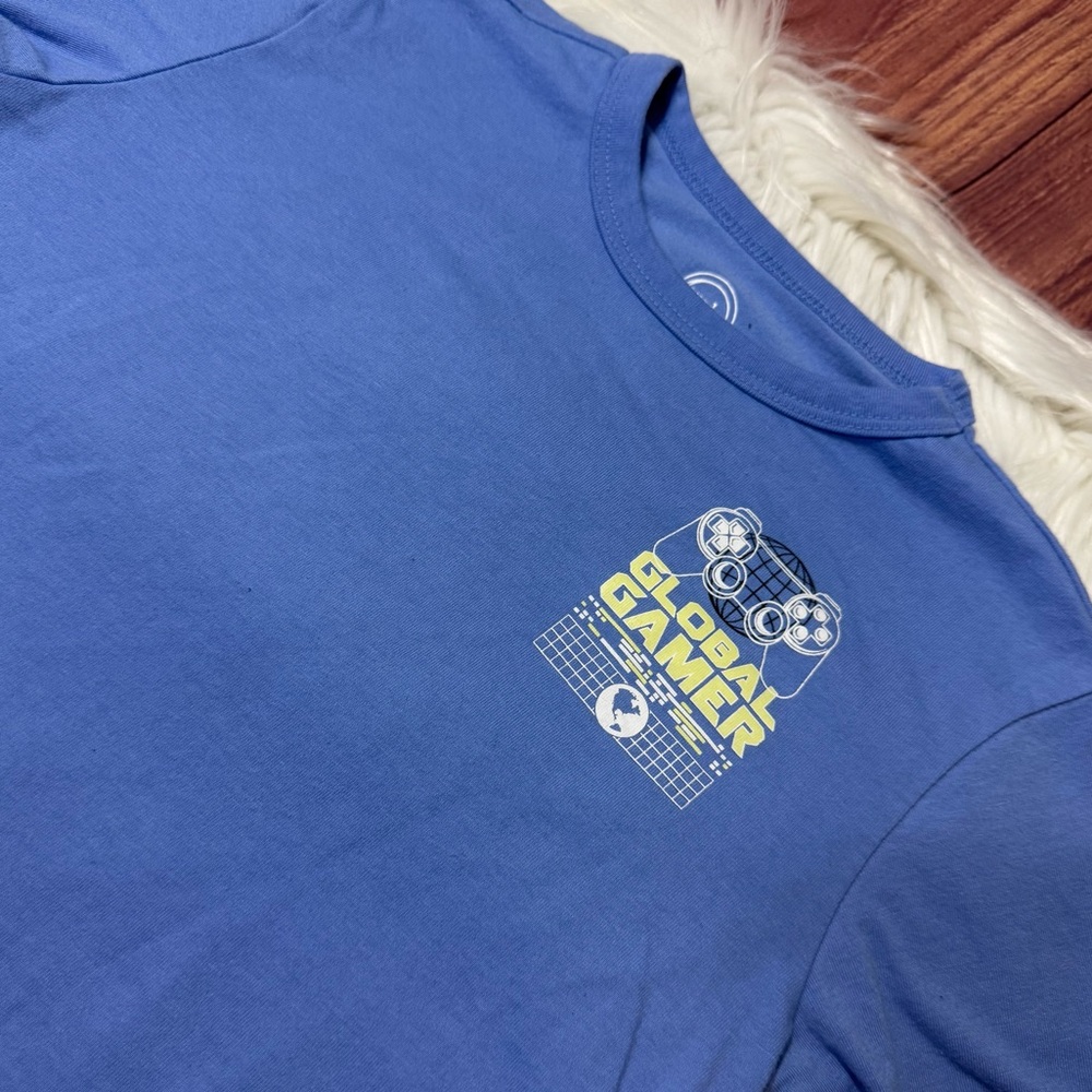 Wonder Nation Youth Boy Size Small (6-7) Blue Gamer Graphic Shirt - Picture 9 of 12